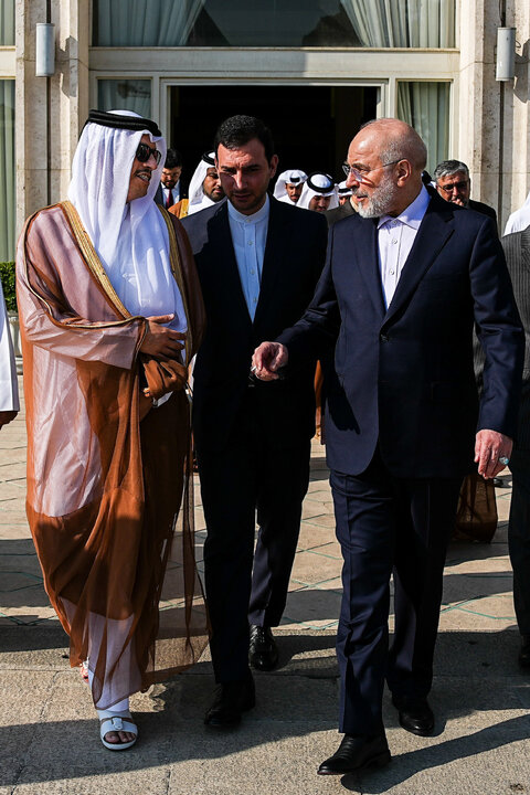 دیدار نخست وزیر قطر با دکتر قالیباف