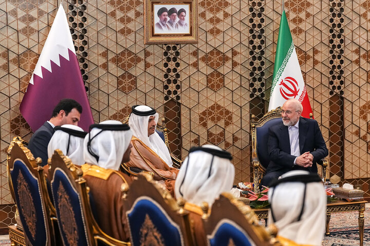 دیدار نخست وزیر قطر با دکتر قالیباف
