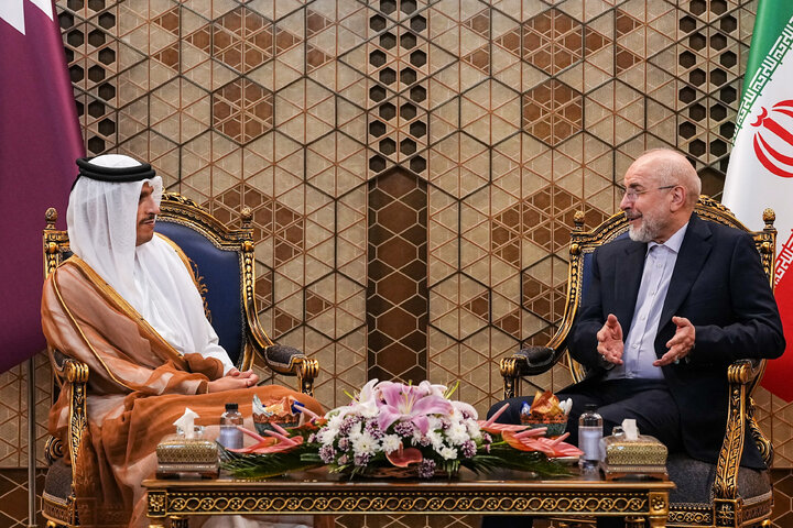 دیدار نخست وزیر قطر با دکتر قالیباف