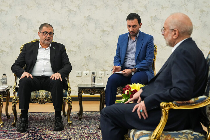 دیدار مسئول ارتباطات اسلامی جنبش حماس با دکتر قالیباف