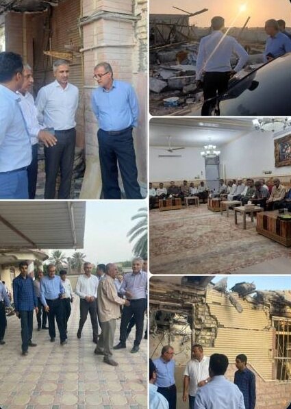 حضور احمد مرادی در منزل شهدای حمله به مراسم عروسی در کوهستک/بازدید از مجتمع خدمات توانبخشی ایثار