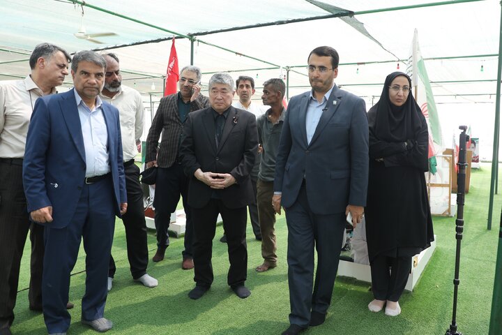 بازدید نماینده مجلس مشاوران ژاپن از جنایات میناب و کوهستک