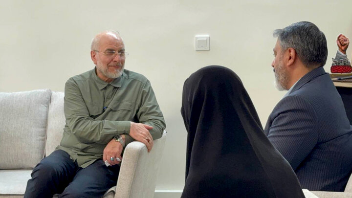 دیدار دکتر قالیباف رئیس مجلس با خانواده شهید مجید خادمی