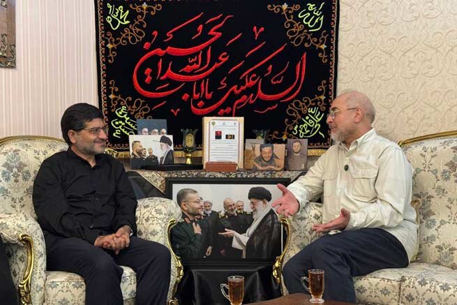 دیدار دکتر قالیباف رئیس مجلس با خانواده شهید غلامرضا سلیمانی