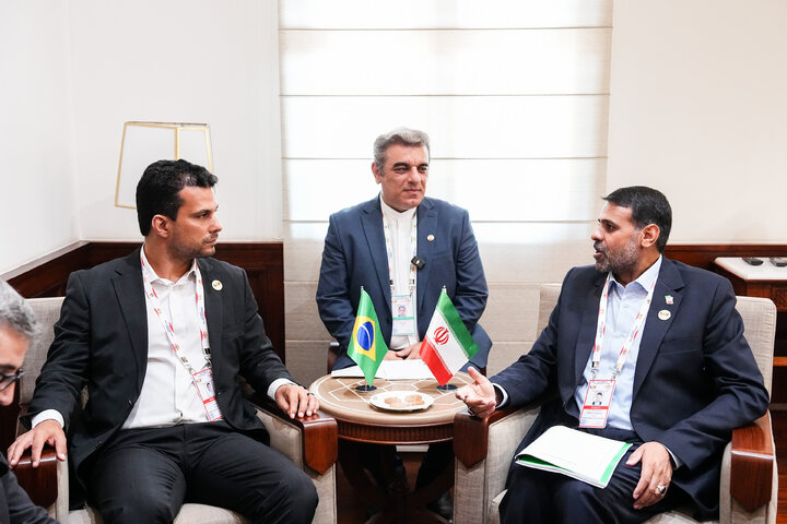 دیدار احمد نادری با رئیس هیئت پارلمانی برزیل - هند