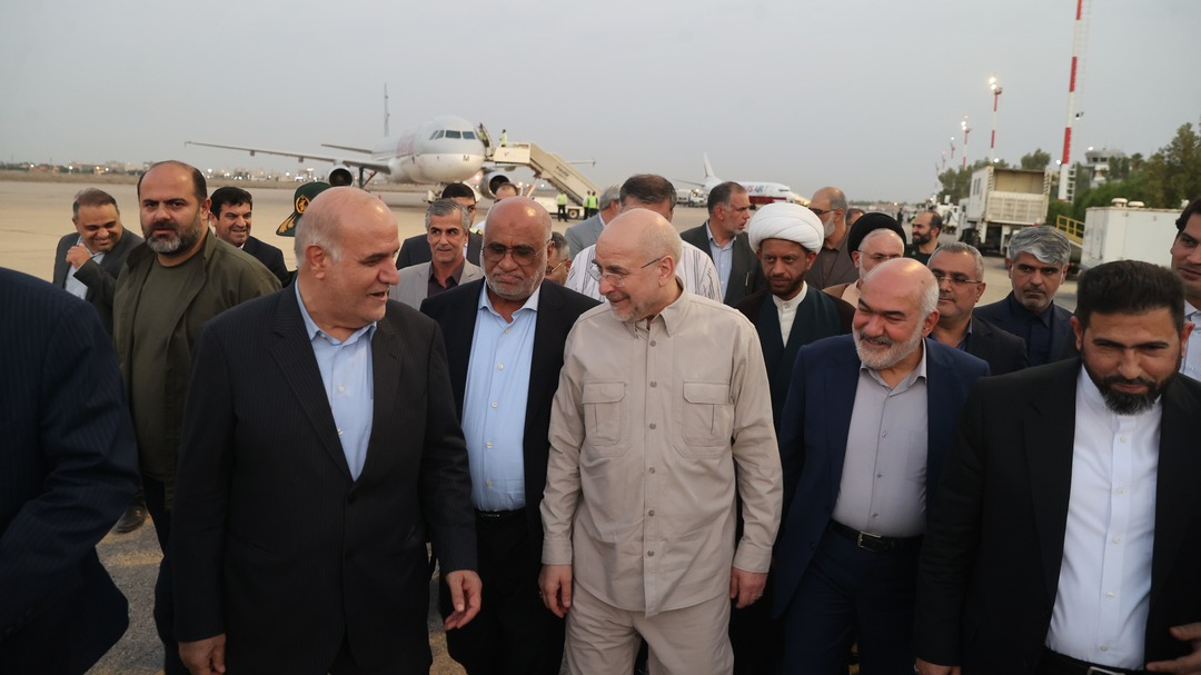 دکتر قالیباف دقایقی قبل وارد فرودگاه بین‌المللی آبادان شد
