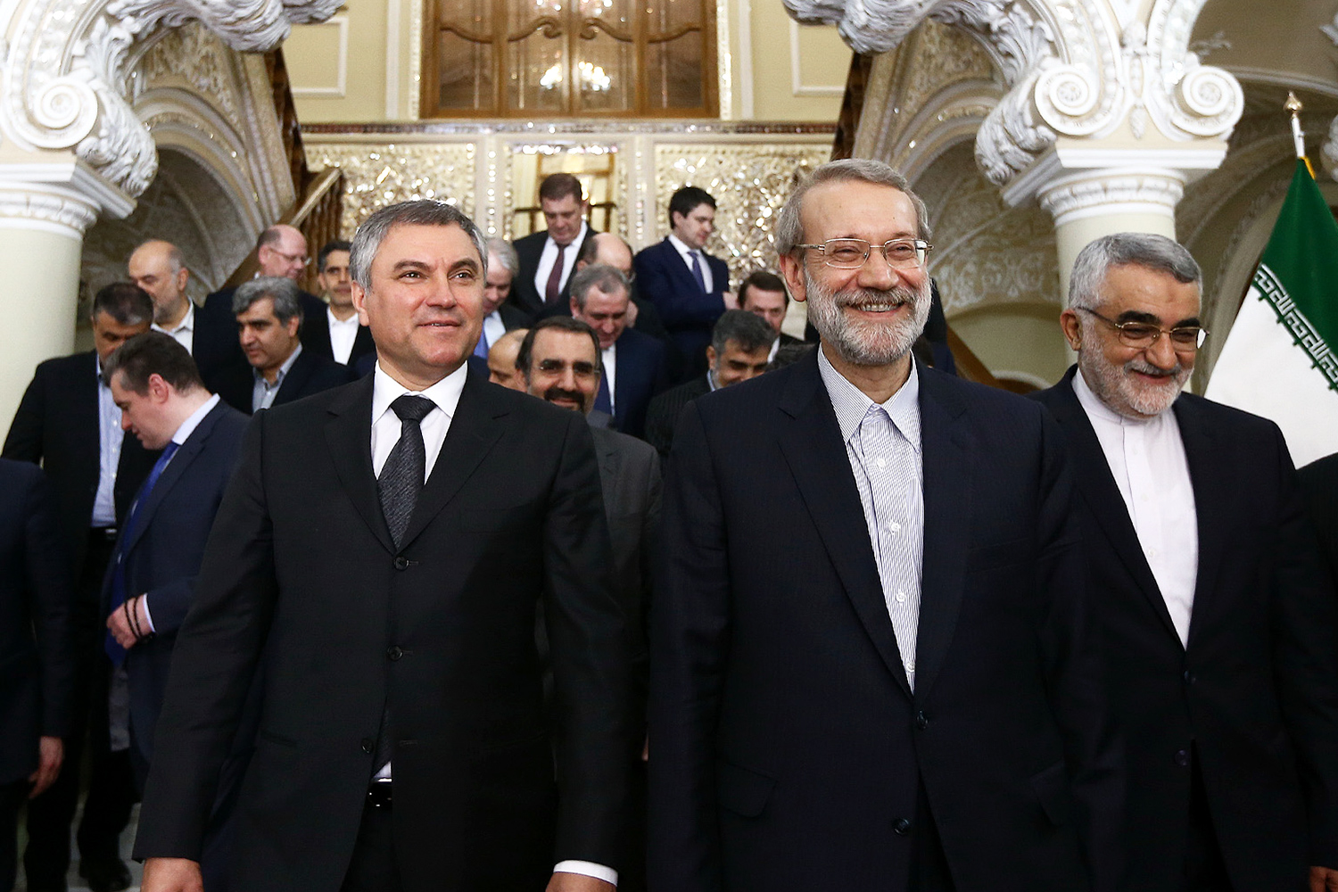 نشست مشترک دکتر لاریجانی و ویاچسلاو ولودین