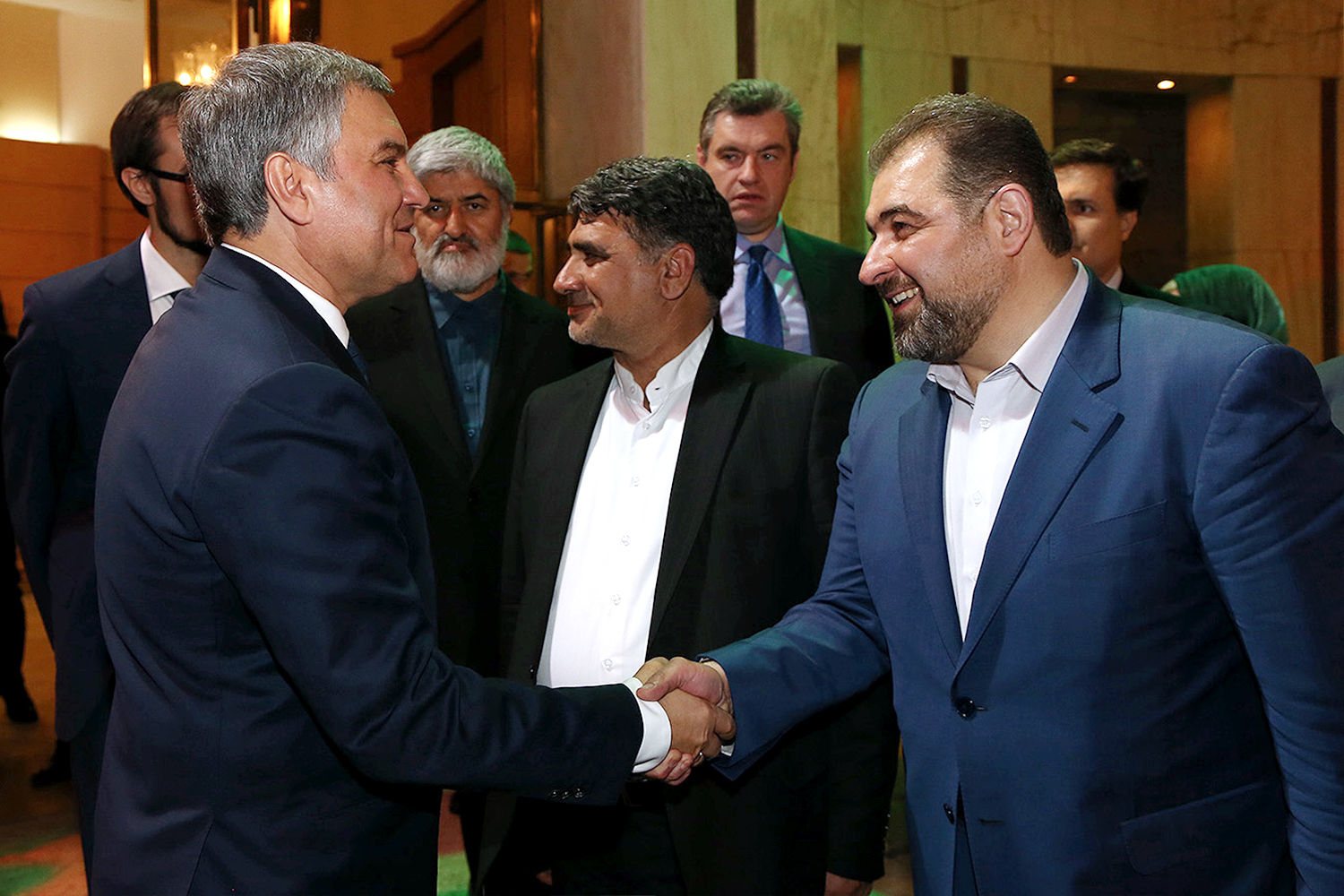 استقبال رسمی علی مطهری از رئیس مجلس دومای روسیه