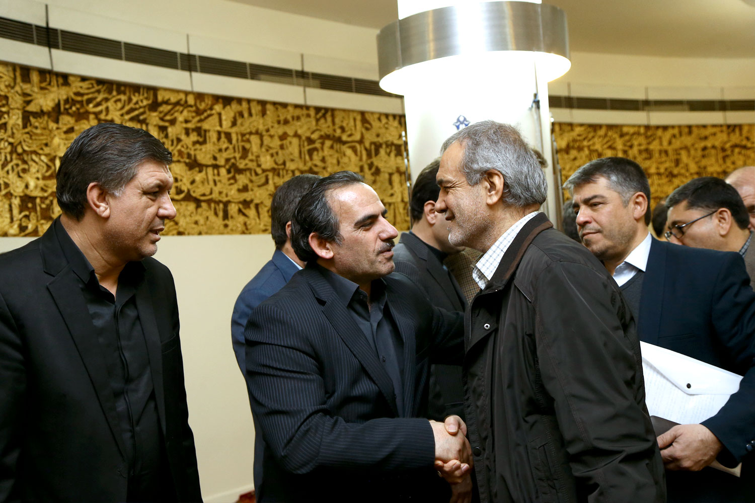 حضور دکتر لاریجانی در مراسم ترحیم پدر رسول خضری و مادر همسر علی قربانی و مادر اصغر مسعودی