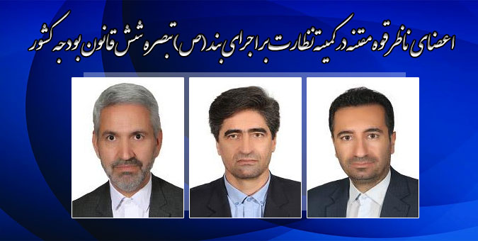 صالحی، دهقانی و نظری اعضای ناظر مجلس در کمیته نظارت بر اجرای بند (ص) تبصره 6 قانون بودجه کشور شدند