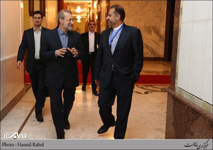 گزارش تصویری(1)دیدار دکتر علی لاریجانی با رئیس مجلس سوریه