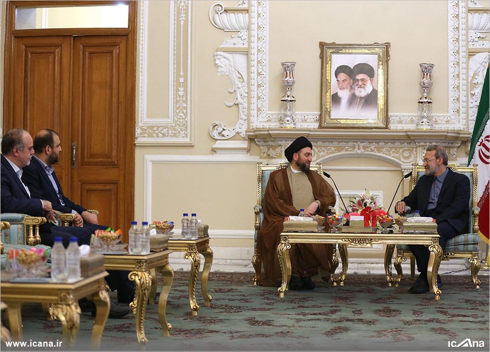 گزارش تصویری/ دیدار سیدعمار حکیم با دکتر لاریجانی