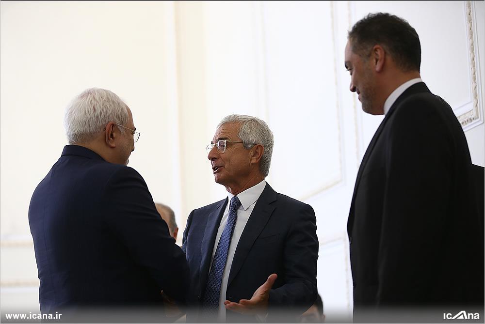 گزارش تصویری/ دیدار کلود بارتلون رئیس مجلس ملی فرانسه با ظریف وزیر امور خارجه